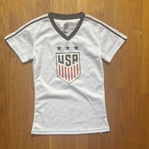 USA Kids White and Black V-Neck Shirt